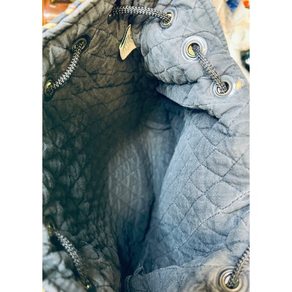 Vera Bradley Vintage Quilted Floral Backpack Drawstring Pockets Snap Closure 14” - Picture 3 of 6